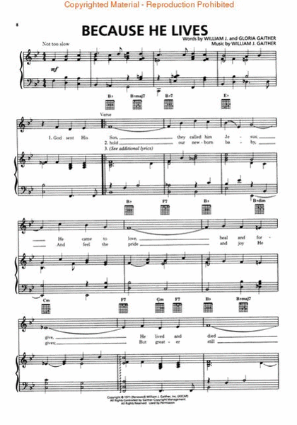 The Greatest Songs of Bill & Gloria Gaither by Bill Gaither Piano, Vocal, Guitar - Sheet Music