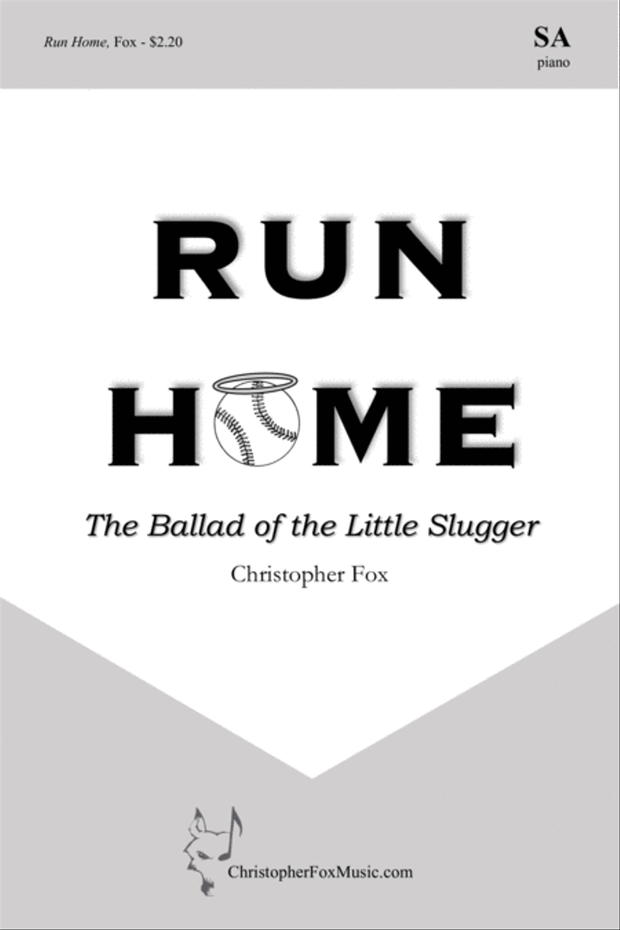 Run Home: The Ballad of the Little Slugger SA SA scores gallery preview page 1