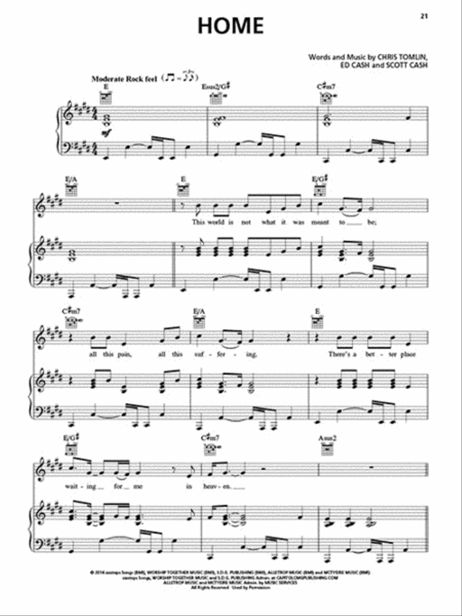 Chris Tomlin - Never Lose Sight Piano, Vocal, Guitar scores gallery preview page 4