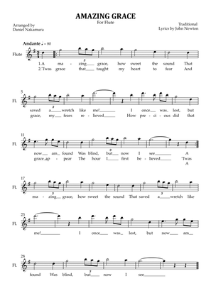 Amazing Grace (for flute solo)