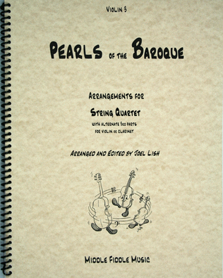 Book cover for Pearls of the Baroque - Alternate Part 3 for Violin (instead of viola)