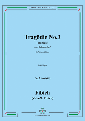 Fibich-Tragödie No.3,in G Major
