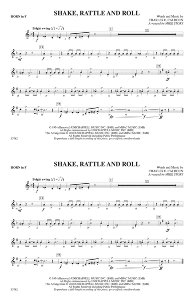 Shake, Rattle and Roll: 1st F Horn