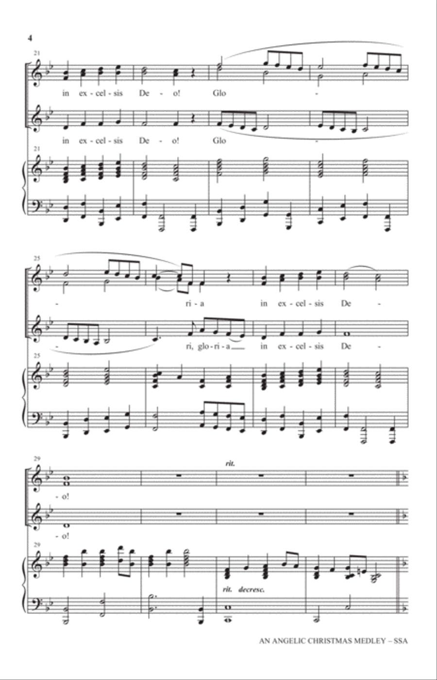 An Angelic Christmas Medley SSA scores gallery preview page 3