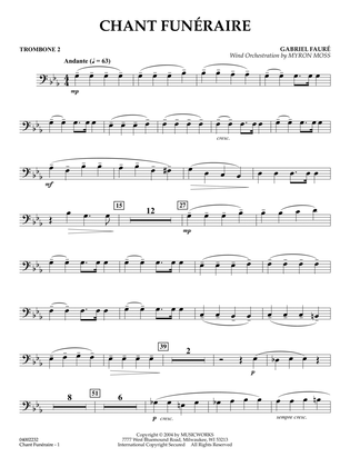 Chant Funeraire (arr. Myron Moss) - Trombone 2