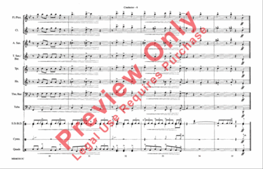 Santa Claus Is Coming to Town Marching Band scores gallery preview page 7