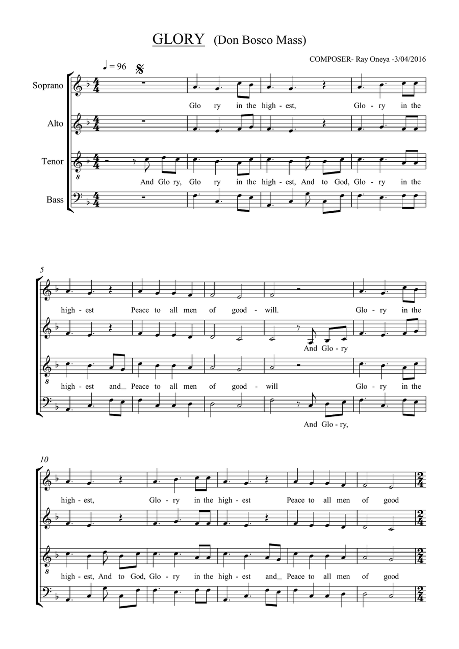 Don Bosco Mass Don Bosco Mass 4-Part scores gallery preview page 3