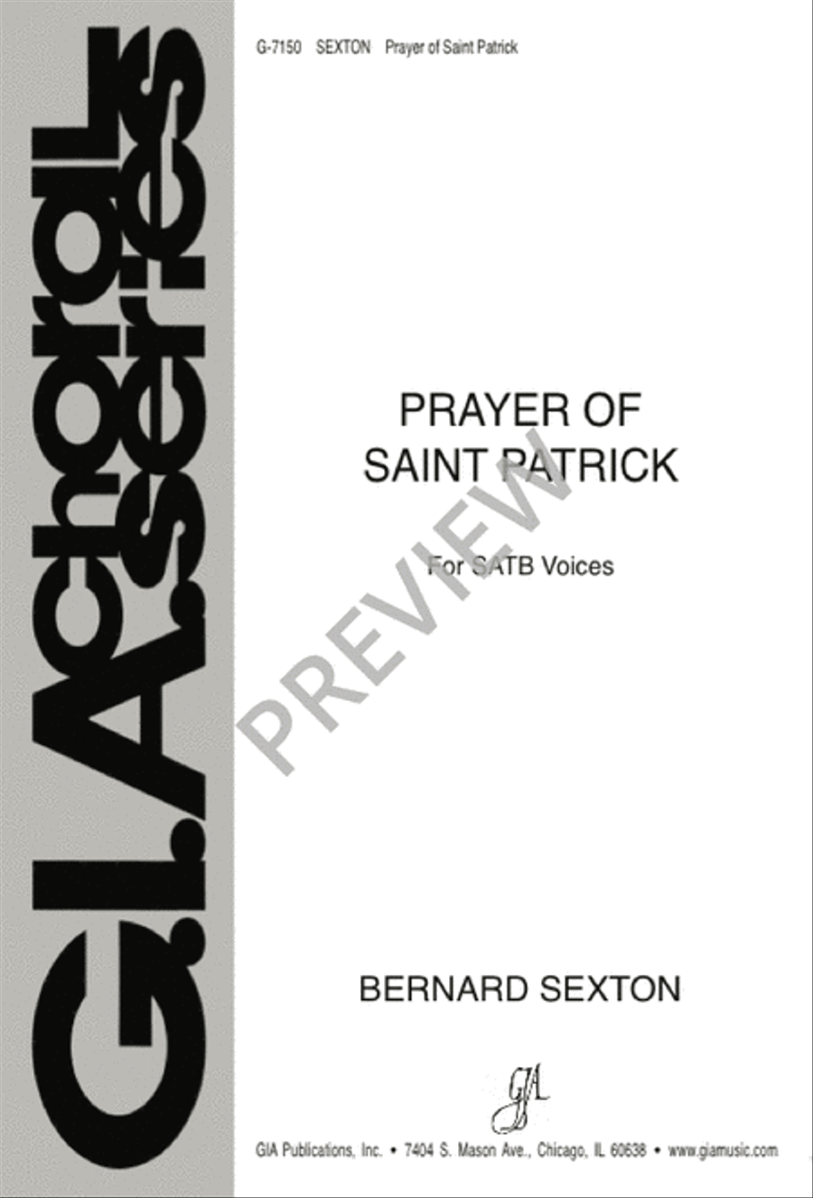 Prayer of Saint Patrick Prayer of Saint Patrick 4-Part scores gallery preview page 1