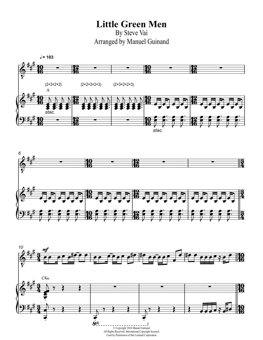 Little Green Men Voice scores gallery preview page 1