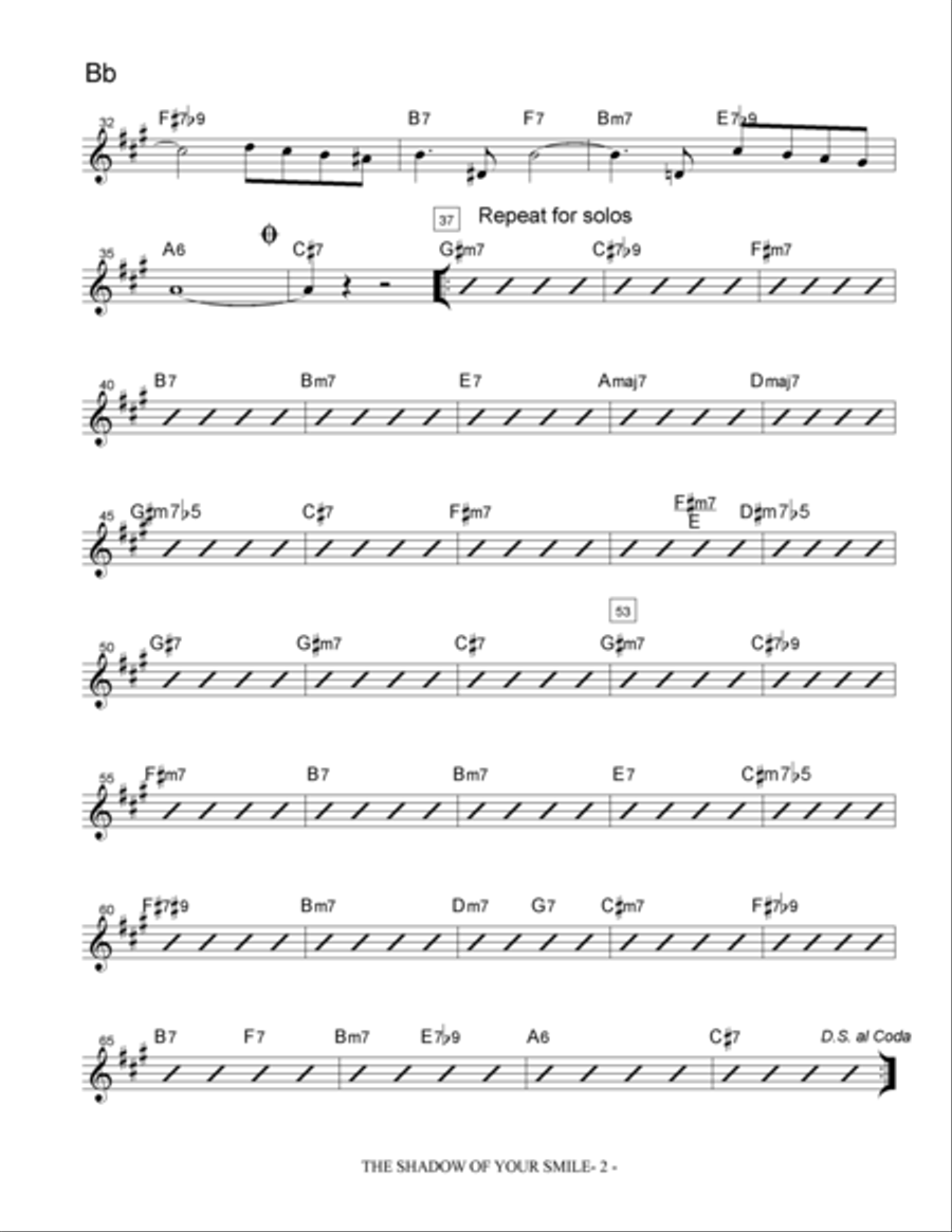 The Shadow Of Your Smile Jazz Ensemble scores gallery preview page 6