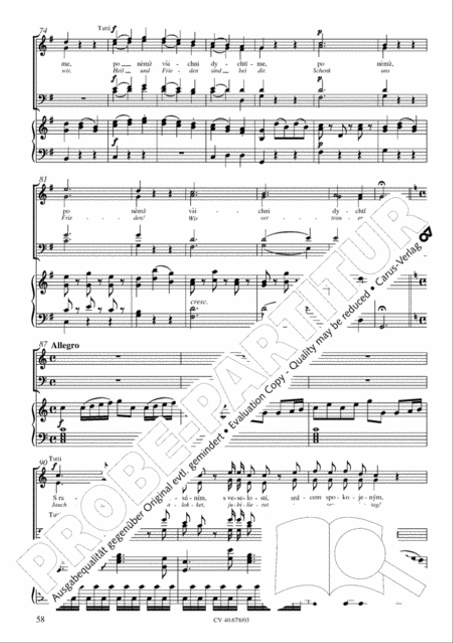 Missa pastoralis bohemica 4-Part scores gallery preview page 59