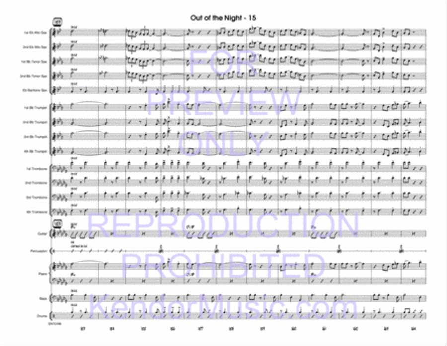 Out Of The Night (Dark Orchid) Jazz Ensemble scores gallery preview page 16