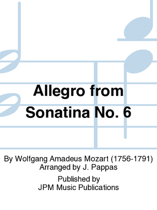 Book cover for Allegro from Sonatina No. 6