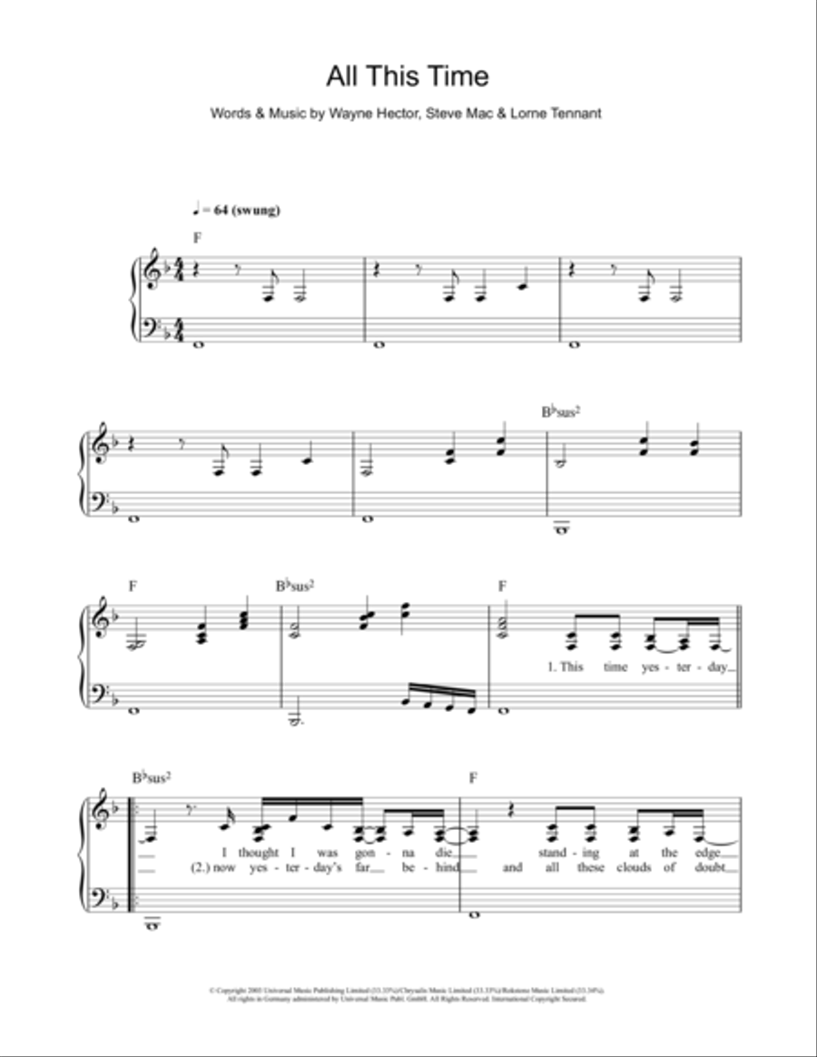 All This Time Voice scores gallery preview page 1