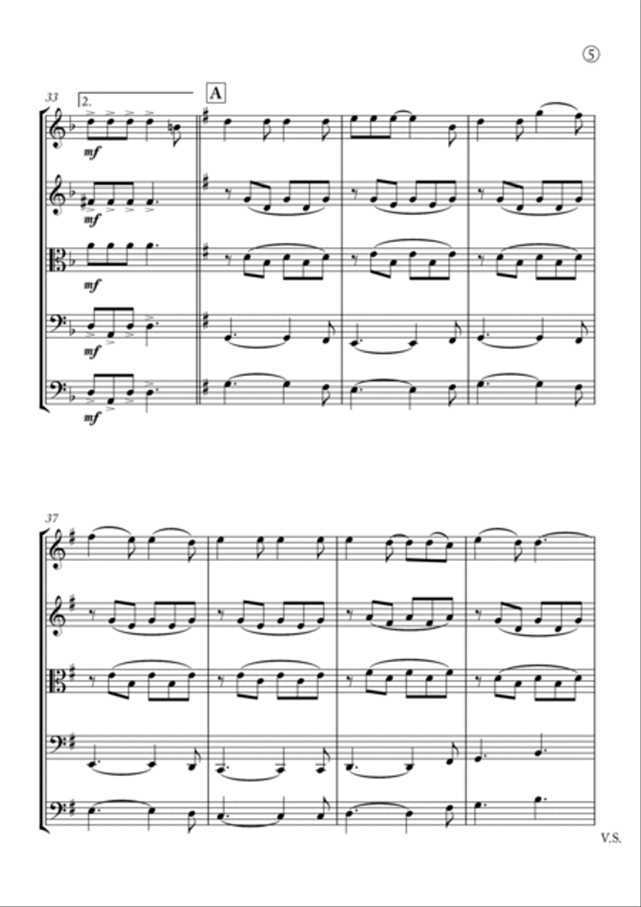 Hallelujah String Quintet scores gallery preview page 5