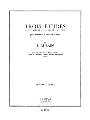 Book cover for Three Studies For Percussion And Piano