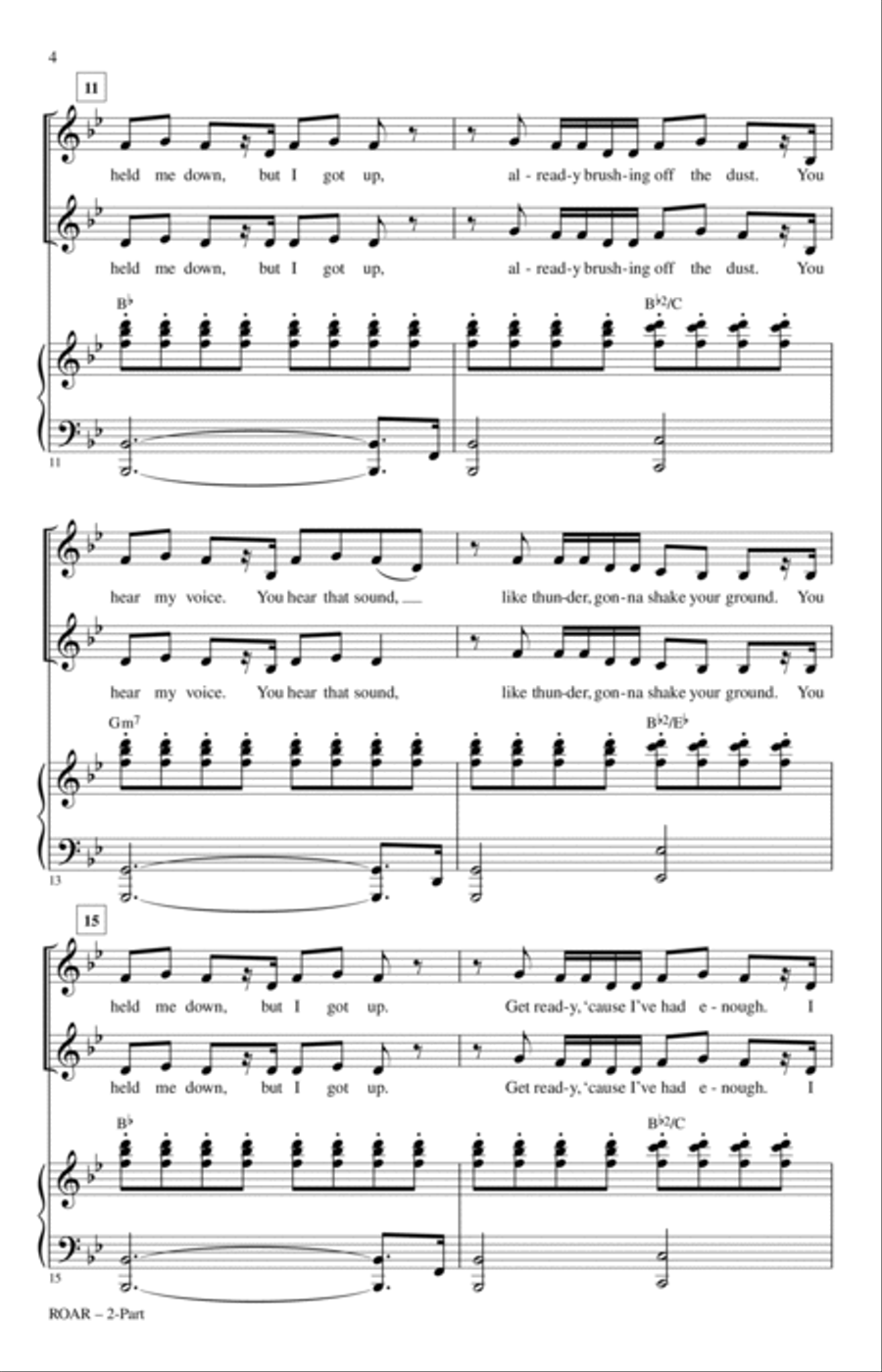 Roar (arr. Mark Brymer) 2-Part scores gallery preview page 3