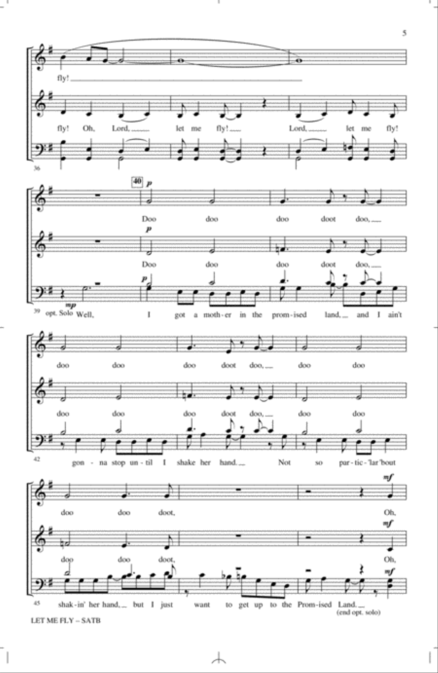 Let Me Fly (arr. Kirby Shaw) 4-Part scores gallery preview page 4