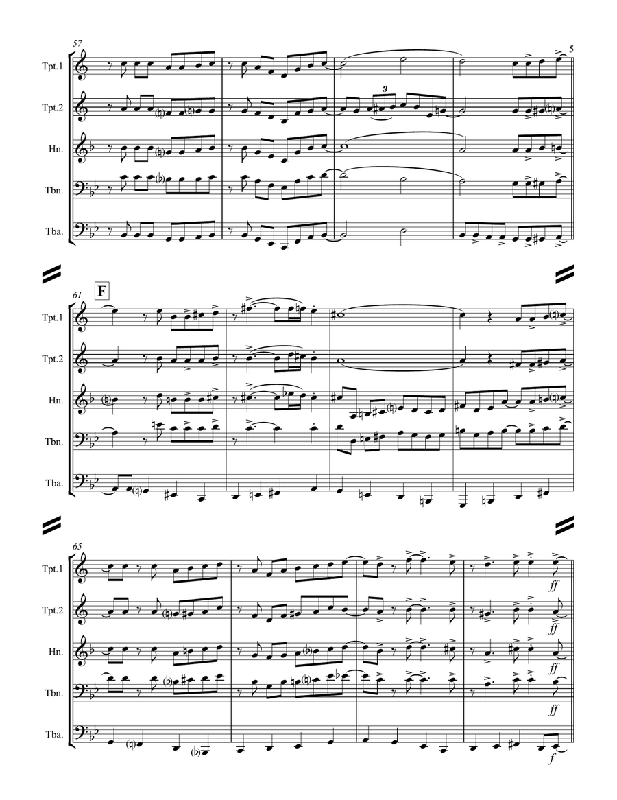 Almost Like Being In Love Brass Ensemble scores gallery preview page 6