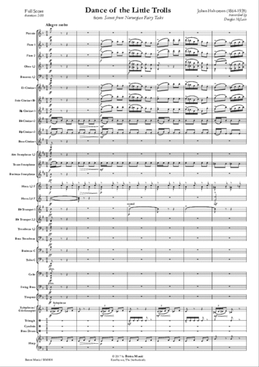 Dance of the little Trolls Concert Band scores gallery preview page 2