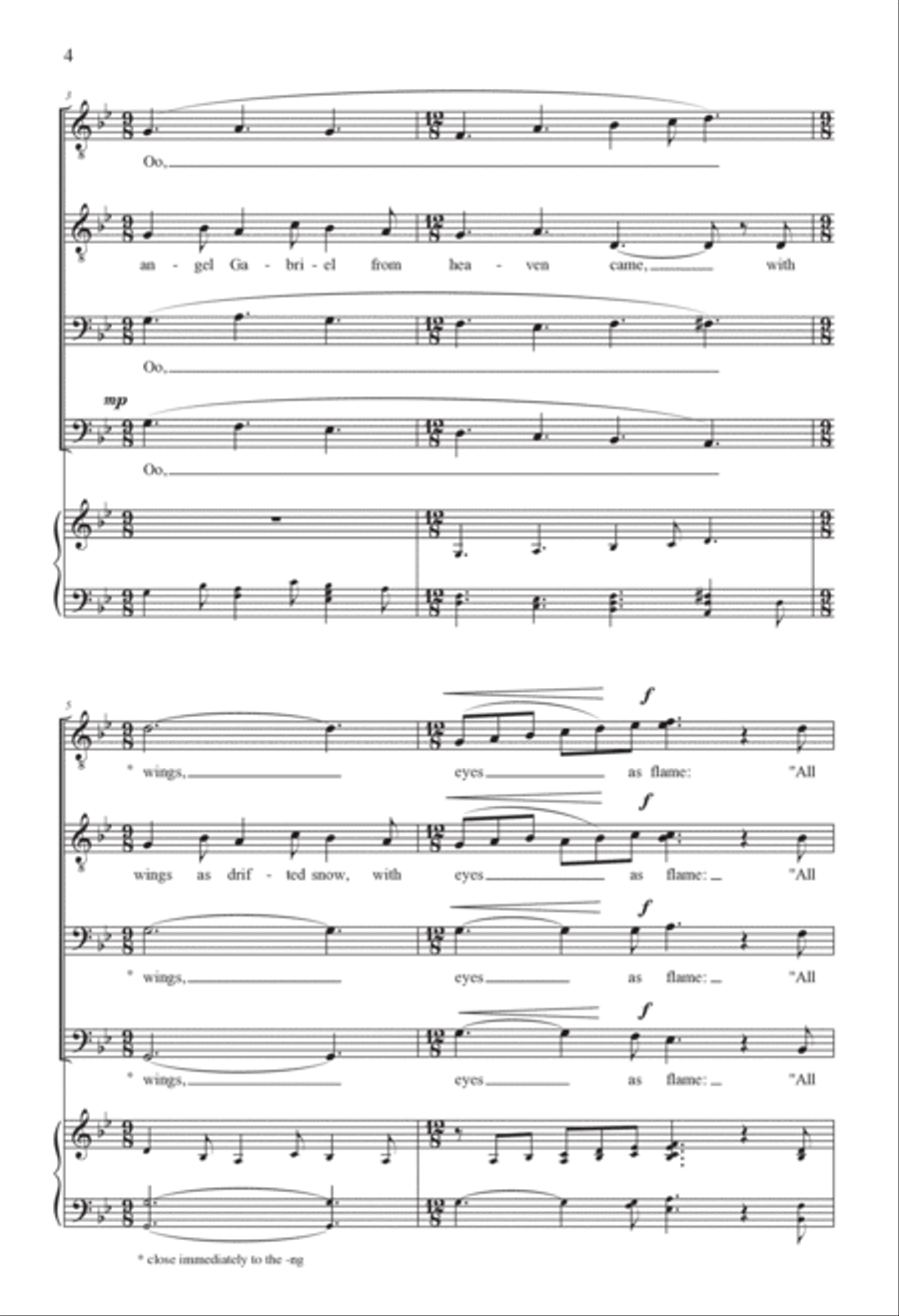 The Angel Gabriel The Angel Gabriel TTBB scores gallery preview page 4