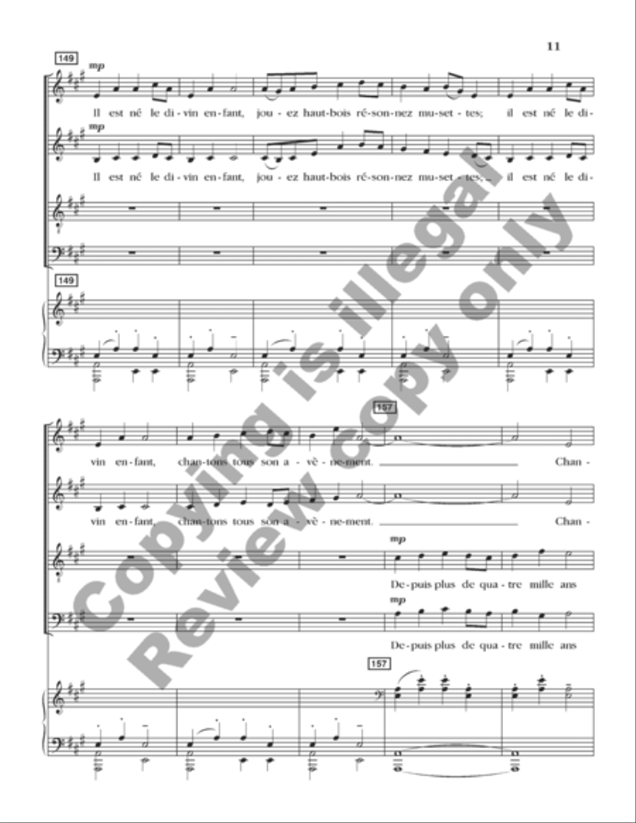A Feast of Carols (Choral Score) 4-Part scores gallery preview page 18