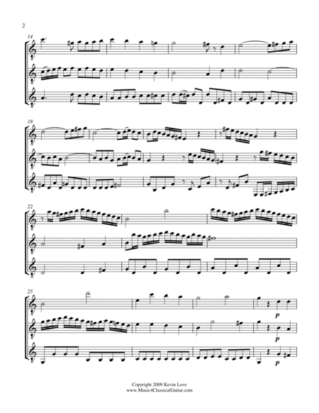 Trio in C, H. IV, No. 1 - i - Allegro (Guitar Trio) - Score and Parts image number null