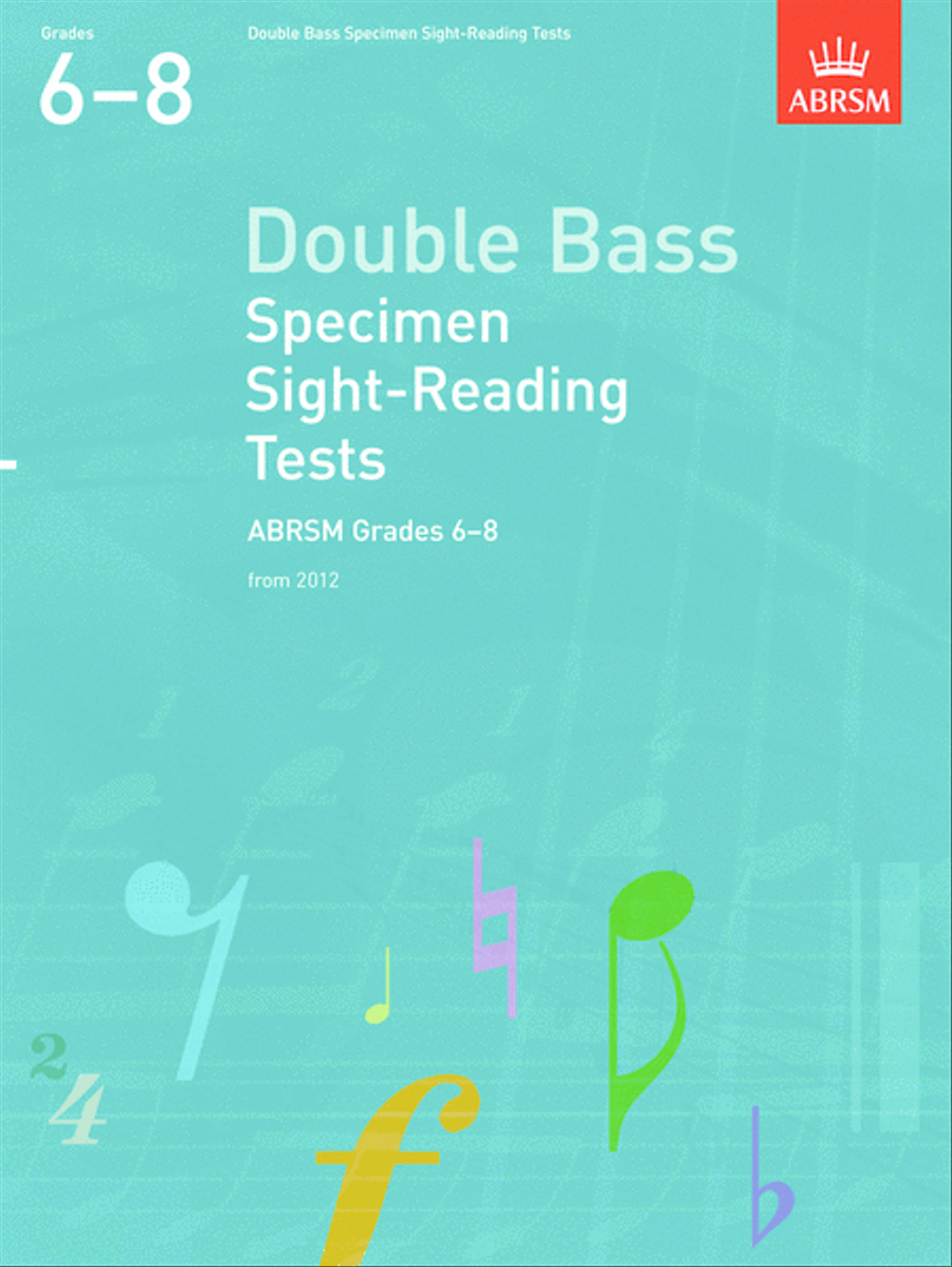 Book cover for Double Bass Specimen Sight-Reading Tests, ABRSM Grades 6-8