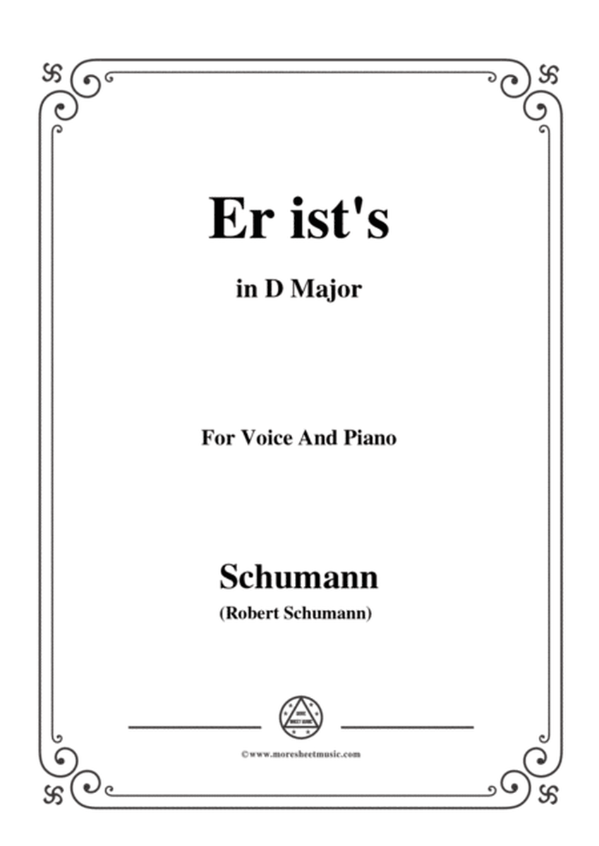 Schumann-Er ist's,in D Major,Op.79,No.24,for Voice and Piano image number null