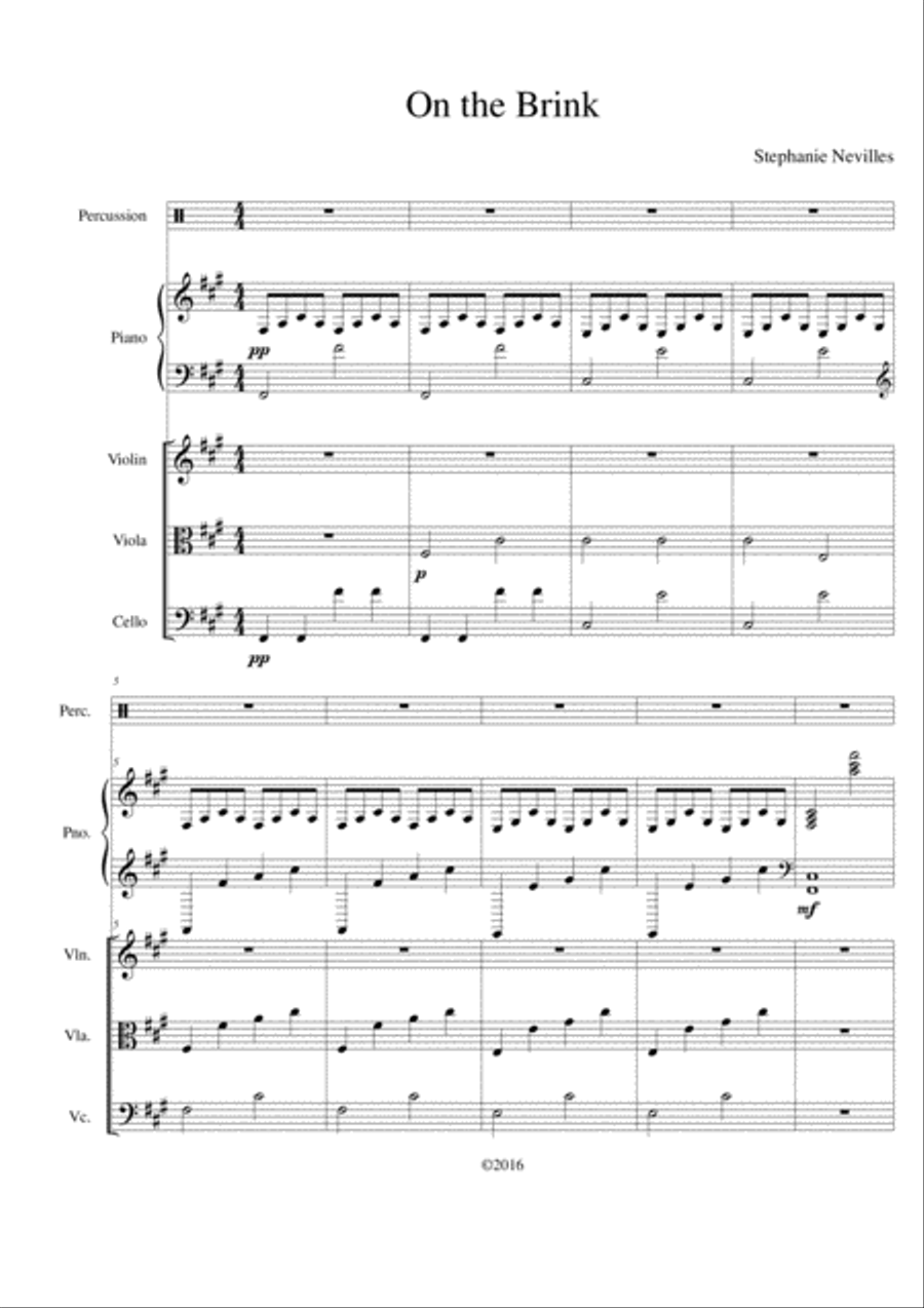 On the Brink Piano Quartet scores gallery preview page 1