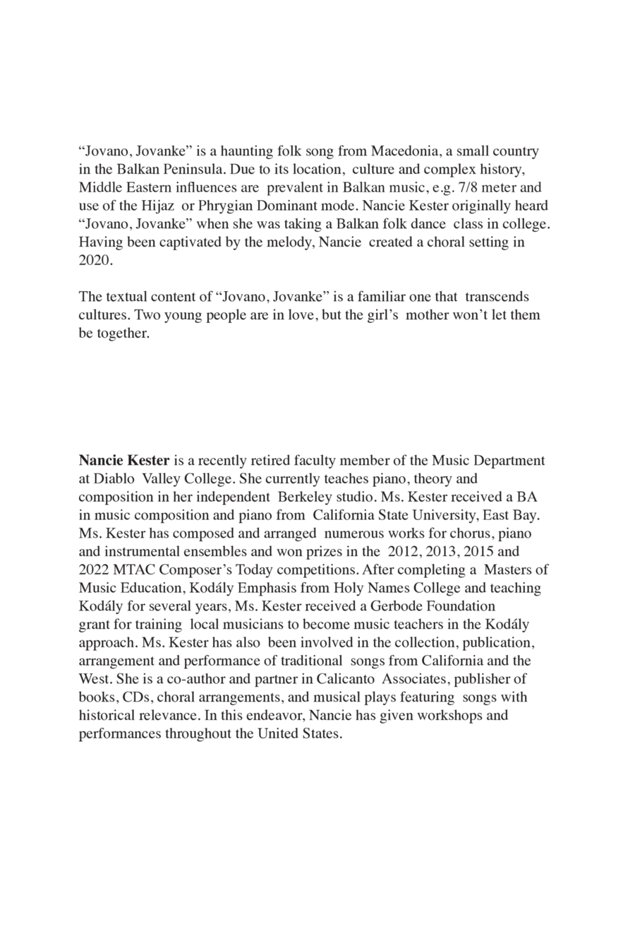 Jovano, Jovanke SSA scores gallery preview page 1