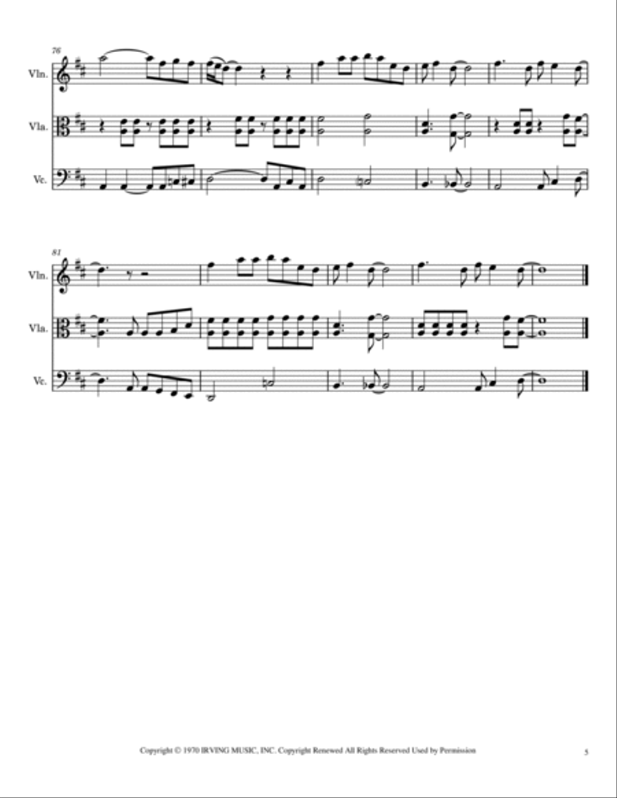 Joy To The World String Trio scores gallery preview page 5