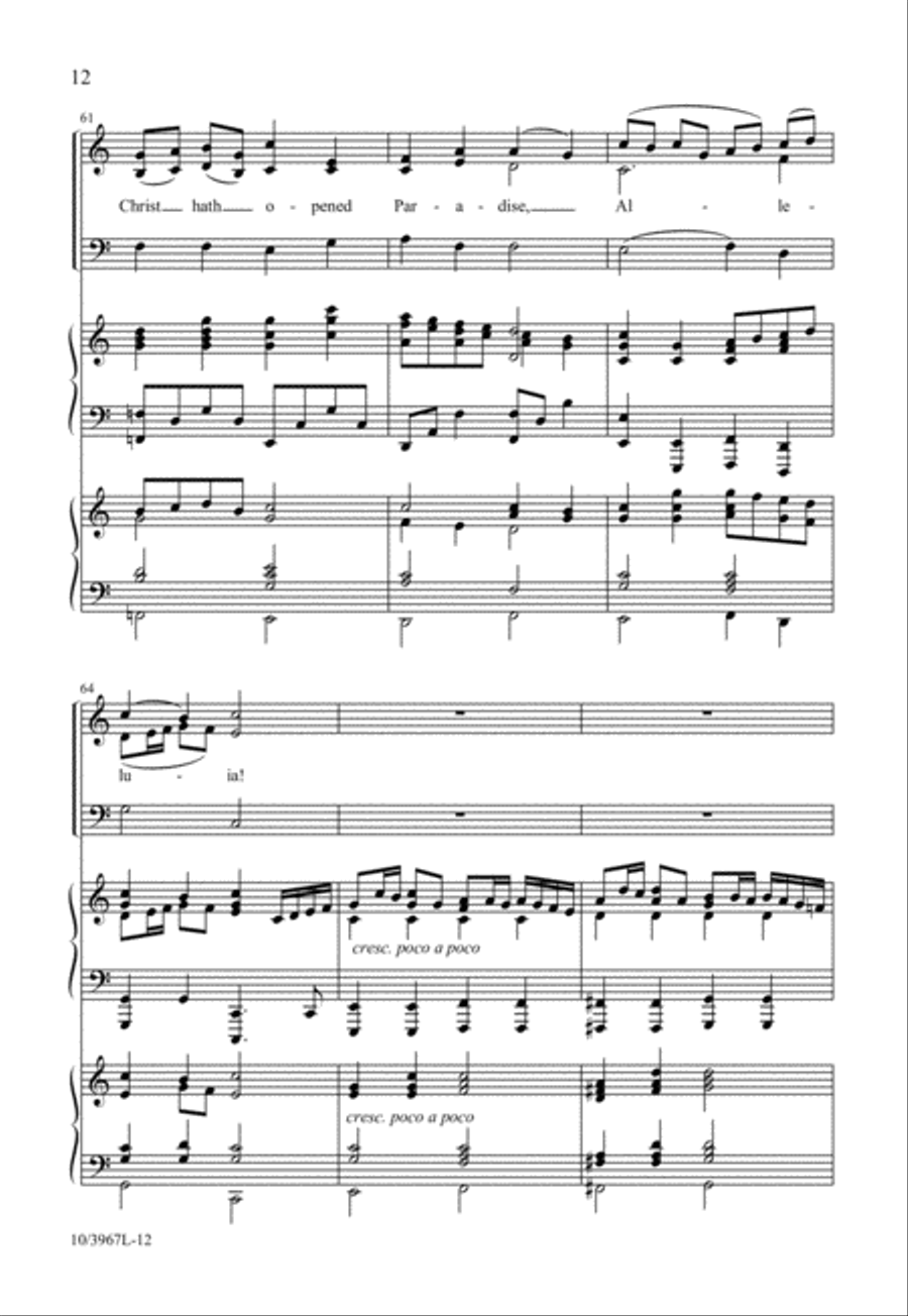 Raise Your Joys and Triumphs High 3-Part scores gallery preview page 13