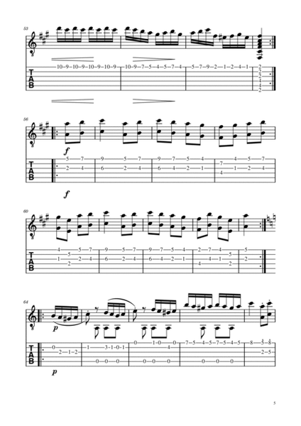 Mozart K. 331Guitar TABs (Turkish March) image number null