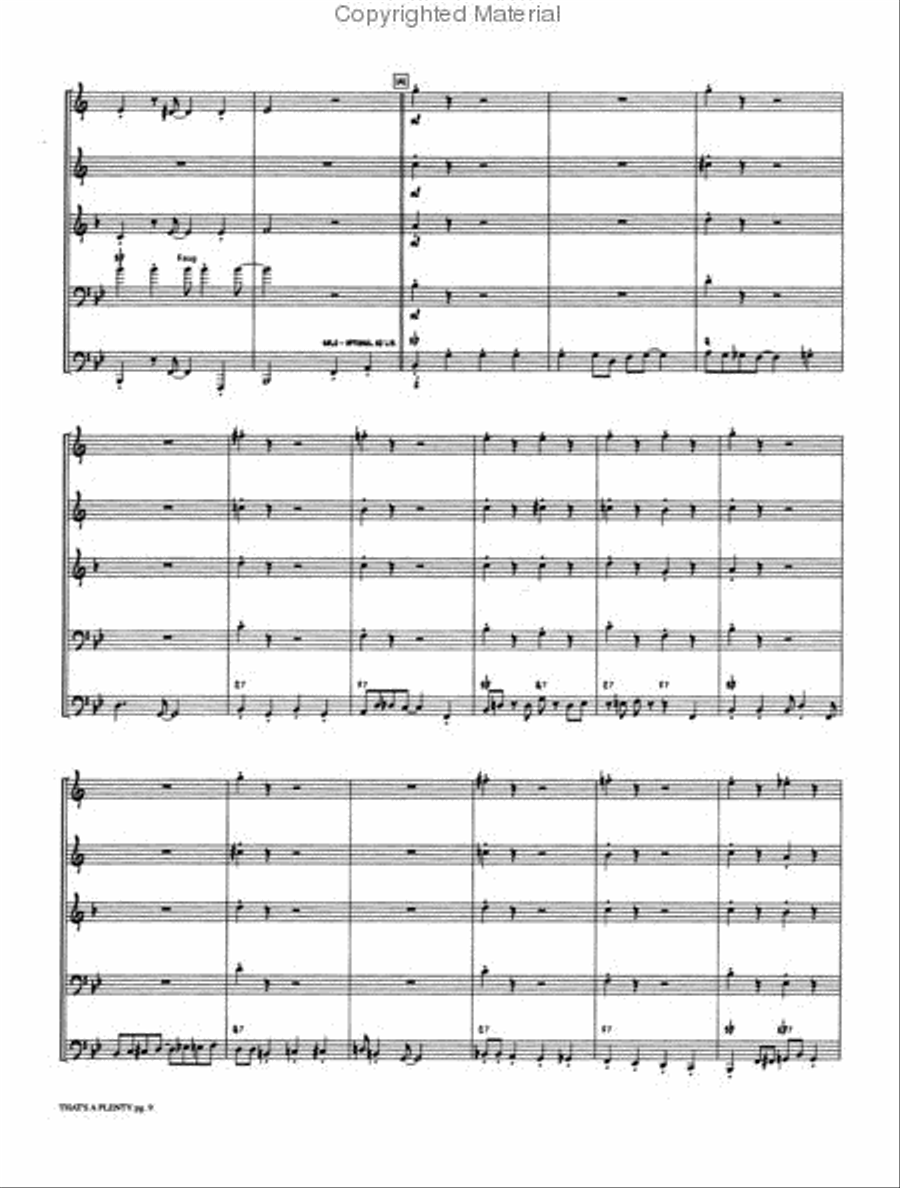 That's a Plenty Brass Quintet scores gallery preview page 3