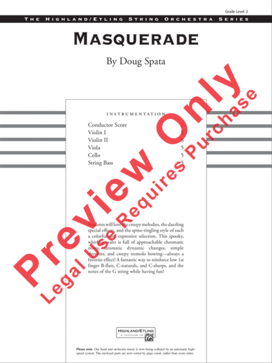 Masquerade Masquerade String Orchestra scores gallery preview page 10