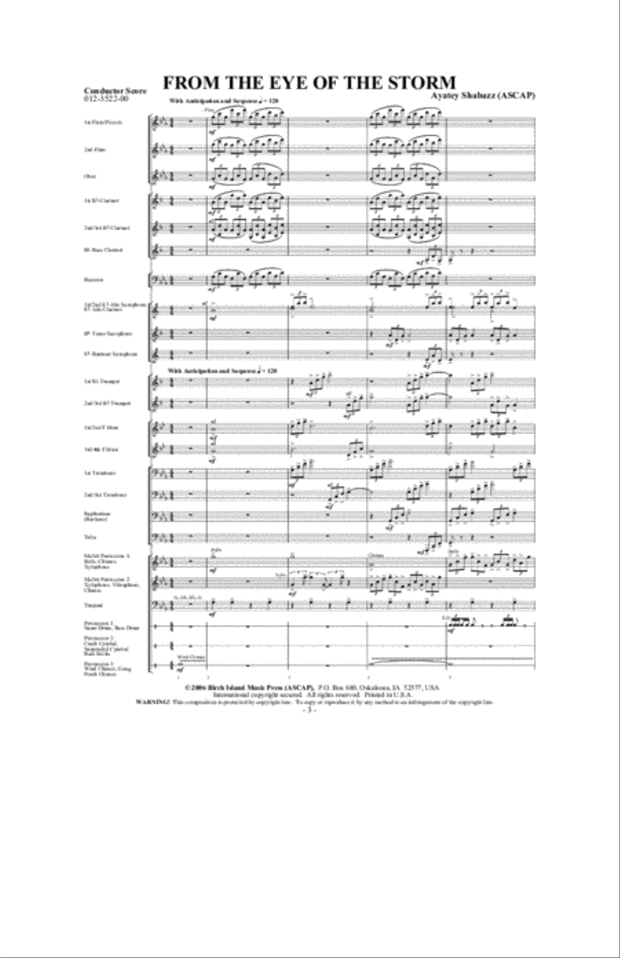 From the Eye of the Storm Concert Band scores gallery preview page 2