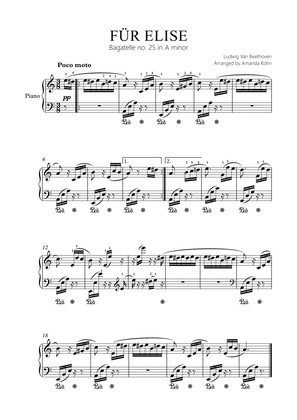 Für Elise - Beethoven - easy piano version