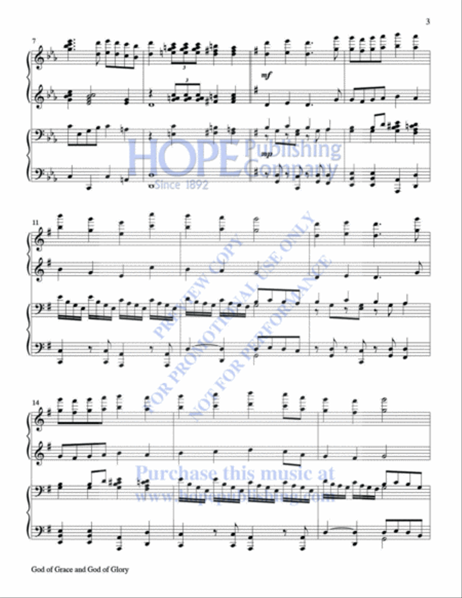 Glory to God: Hymn Settings for 4-Hand Piano Piano Accompaniment scores gallery preview page 6