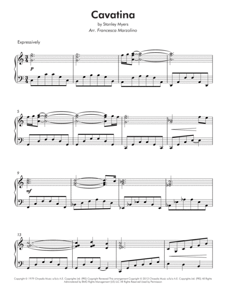 Cavatina (Intermediate Piano) image number null