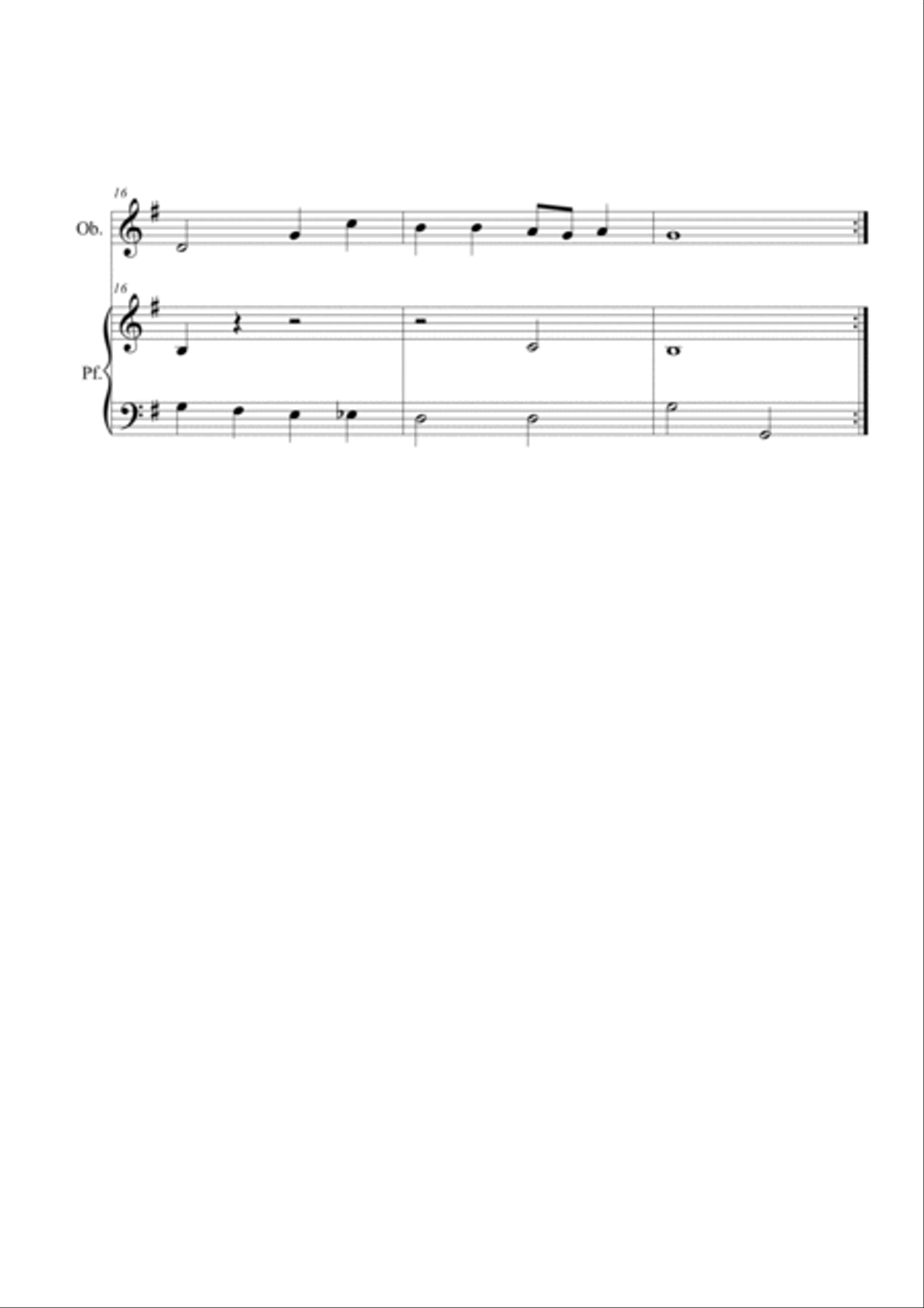Go tell it on mountain. Oboe e piano Piano scores gallery preview page 2