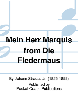 Book cover for Mein Herr Marquis from Die Fledermaus