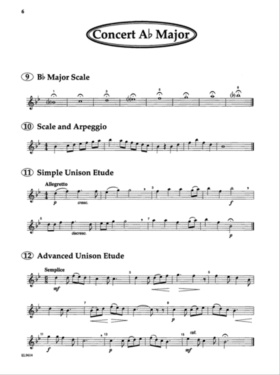 Directional Warm-Ups for Band (concert band method book - Part Book Set B: Clar 1, Clar 2, Clar 3 Concert Band scores gallery preview page 6