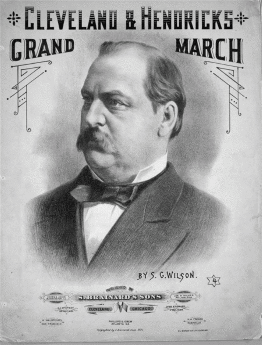 Cleveland and Hendricks Grand March Piano Solo scores gallery preview page 1