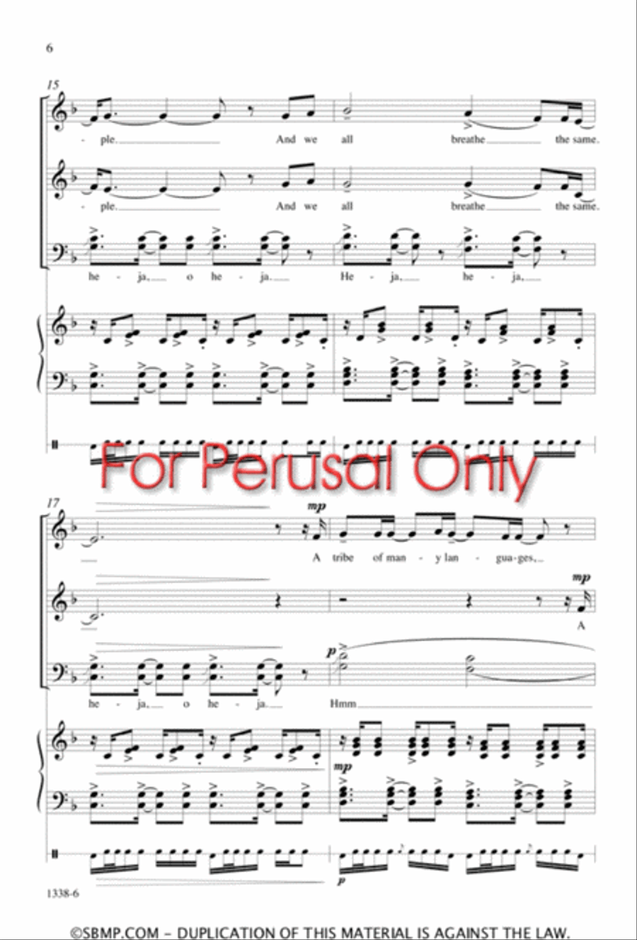 Sisi ni moja - SATB Octavo 4-Part scores gallery preview page 5