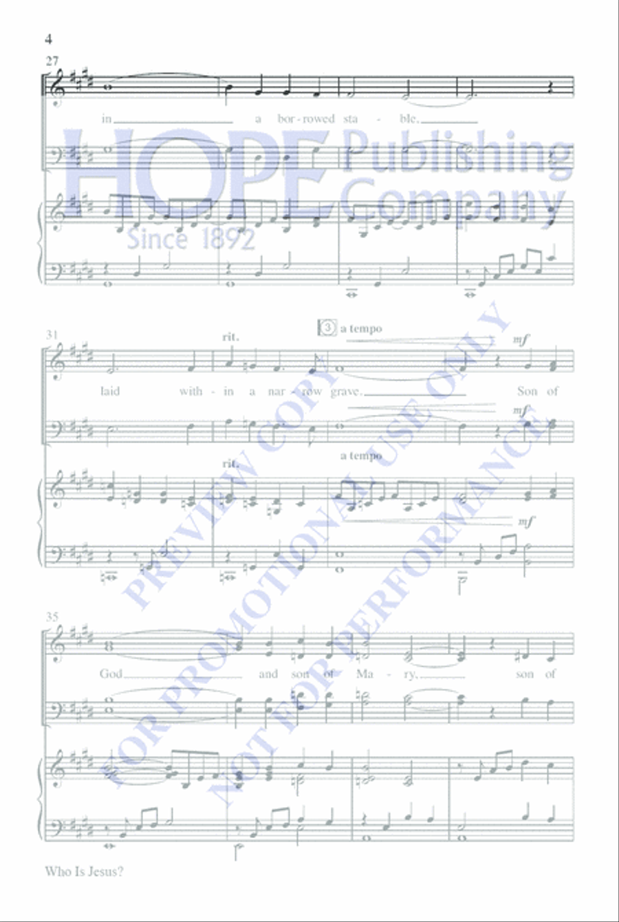 Who Is Jesus? 4-Part scores gallery preview page 8