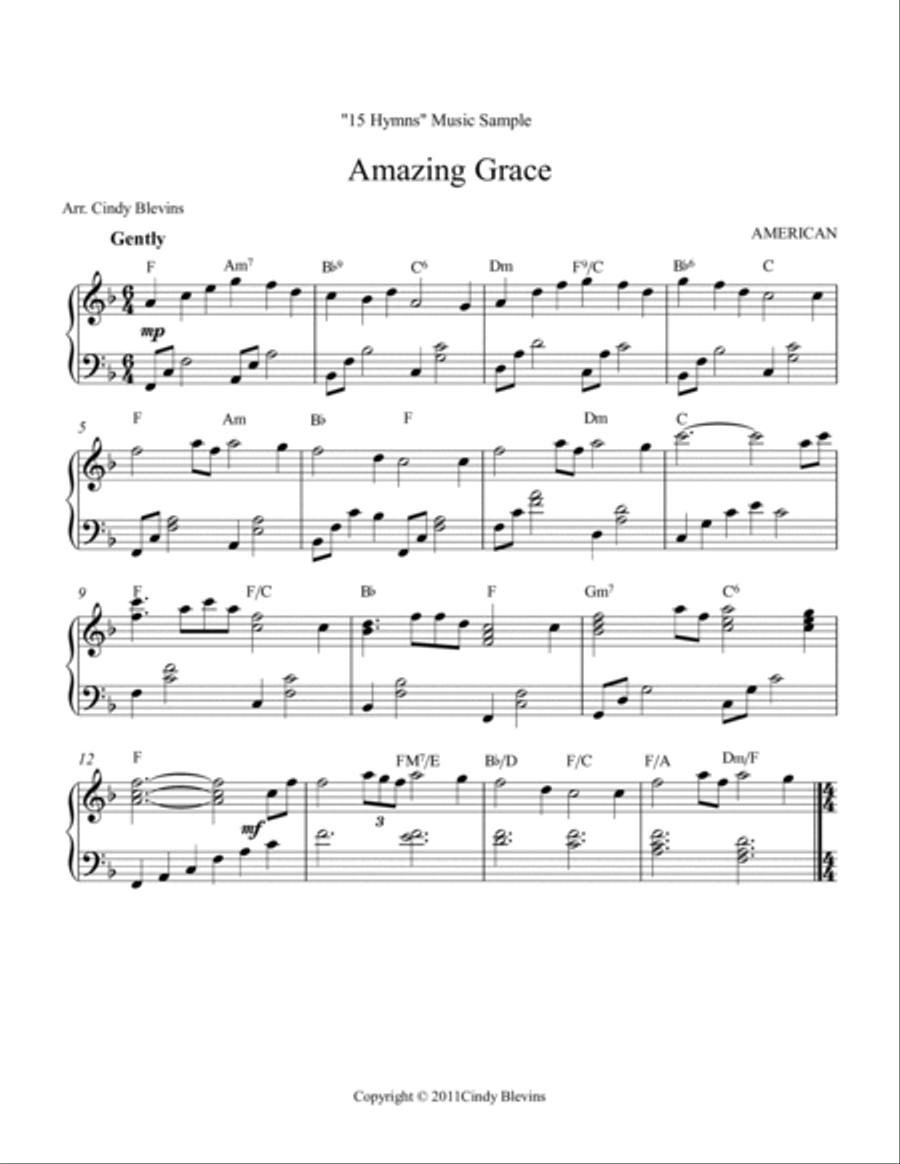 15 Hymns, for Lever or Pedal Harp Pedal Harp scores gallery preview page 2