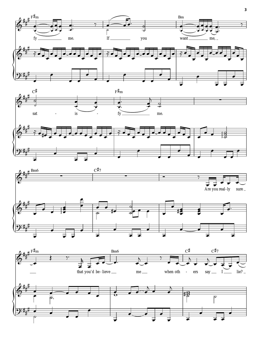 If You Want Me Piano, Vocal scores gallery preview page 3