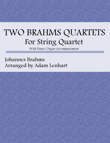 Two Brahms Quartets for String Quartet image number null