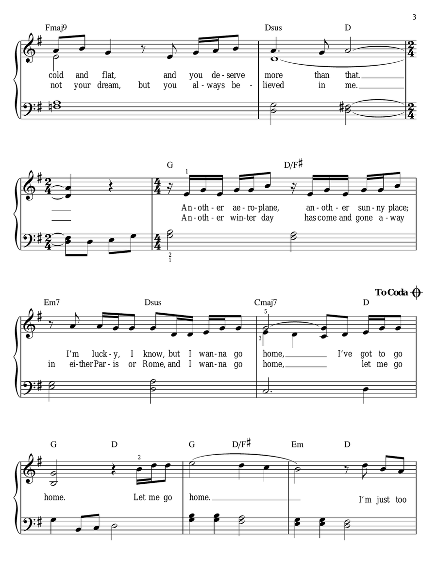 Home Home Easy Piano scores gallery preview page 3